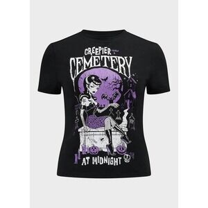 Killstar cemetery tee black purple cropped pinup rockabilly psychobilly